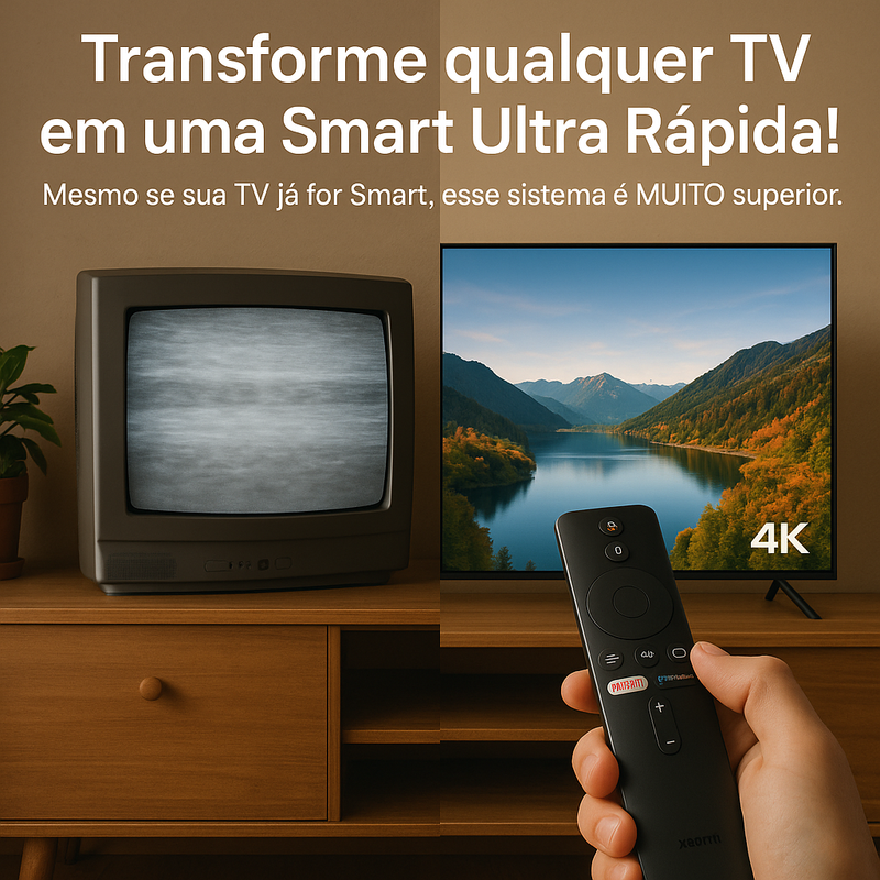 TV Box Desbloqueada 4K Ultra HD – Apps Premium Grátis + Catálogo de Filmes e Séries