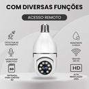 Kit 2 Câmeras de Segurança Wifi 360° - Prova D'água Lâmpada Giratória Visão Noturna 1080P HD (Especial Black Friday)