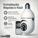 Kit 2 Câmeras de Segurança Wifi 360° - Prova D'água Lâmpada Giratória Visão Noturna 1080P HD (Especial Black Friday)