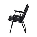 (Especial Black Friday) Kit 2 Cadeiras de Praia Alta em Aço Reforçada 110 kg Preta