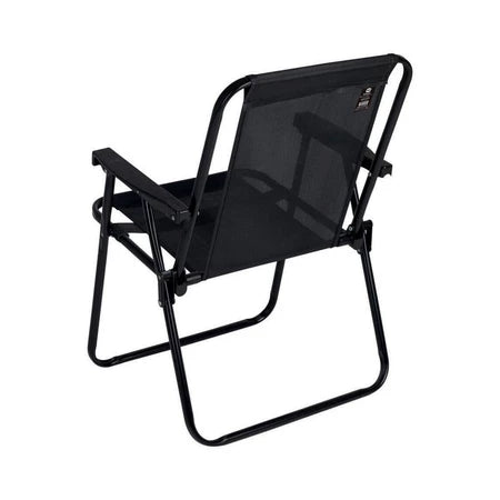 (Especial Black Friday) Kit 2 Cadeiras de Praia Alta em Aço Reforçada 110 kg Preta